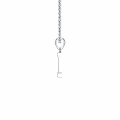 I-Luke Silver Pendant - White Gold - Image 3