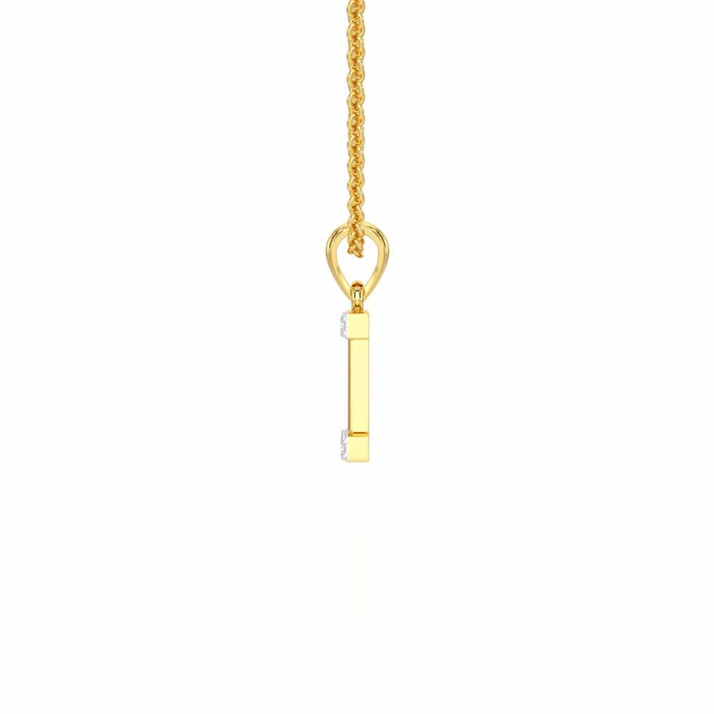 I-Luke Silver Pendant - Yellow Gold - Image 3