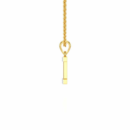 I-Luke Silver Pendant - Yellow Gold - Image 3