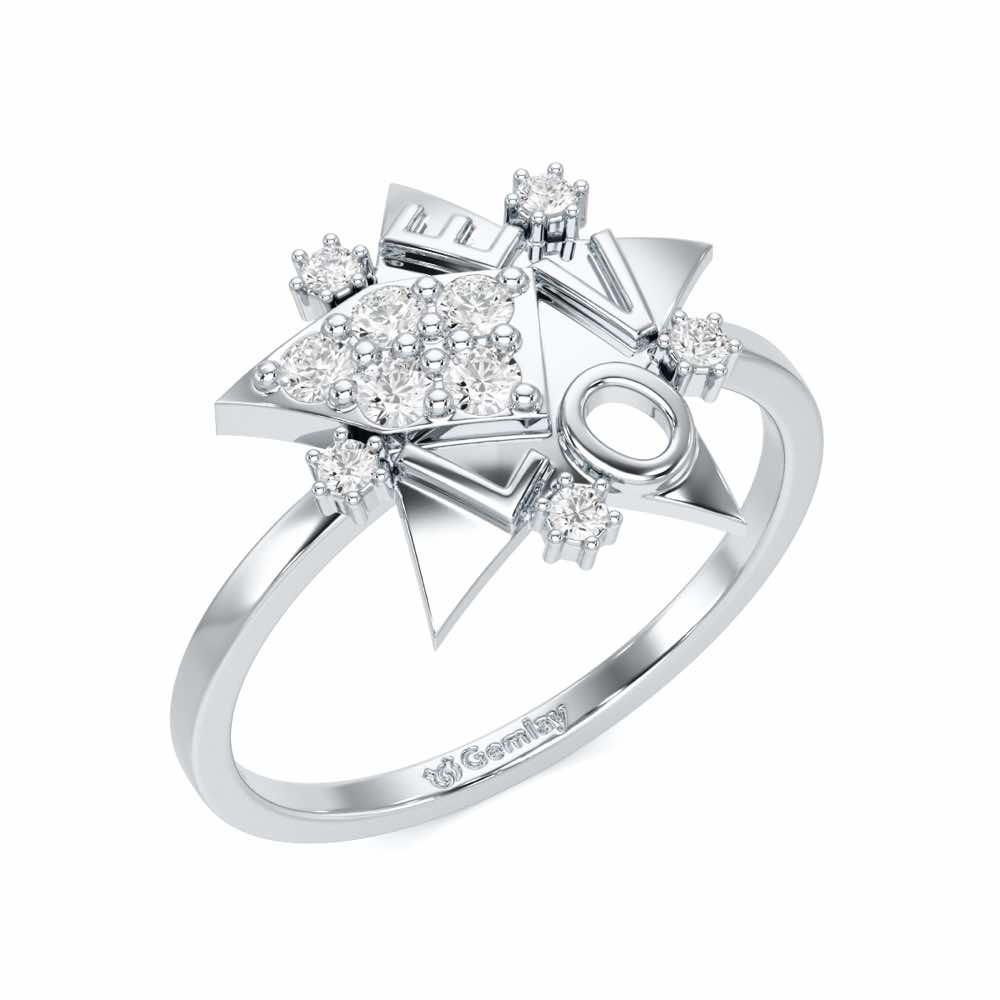 I-am-A Silver Ring - White Gold - Image 1
