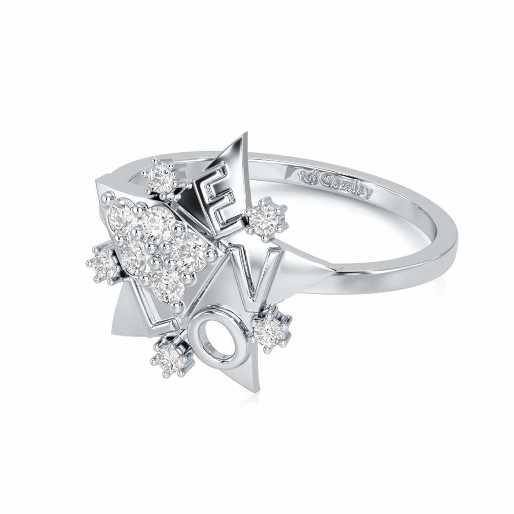 I-am-A Silver Ring - White Gold - Image 3
