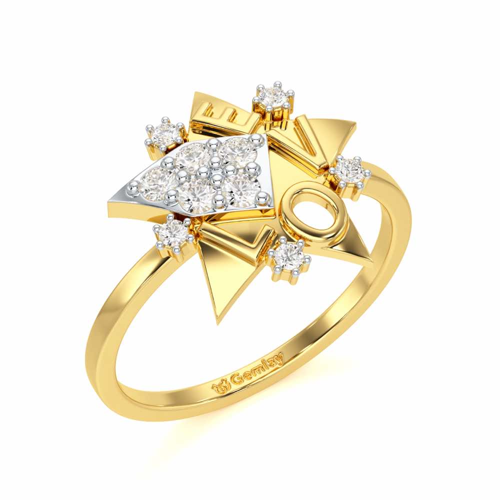 I-am-A Silver Ring - Yellow Gold - Image 1