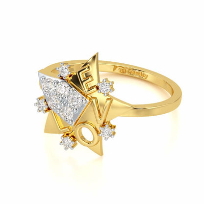 I-am-A Silver Ring - Yellow Gold - Image 3