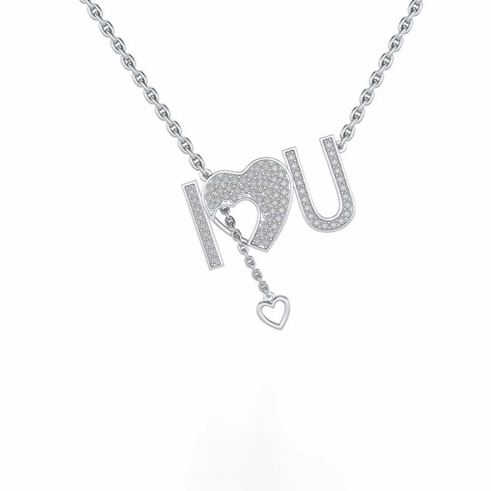 ILU Silver Pendant - White Gold - Image 1