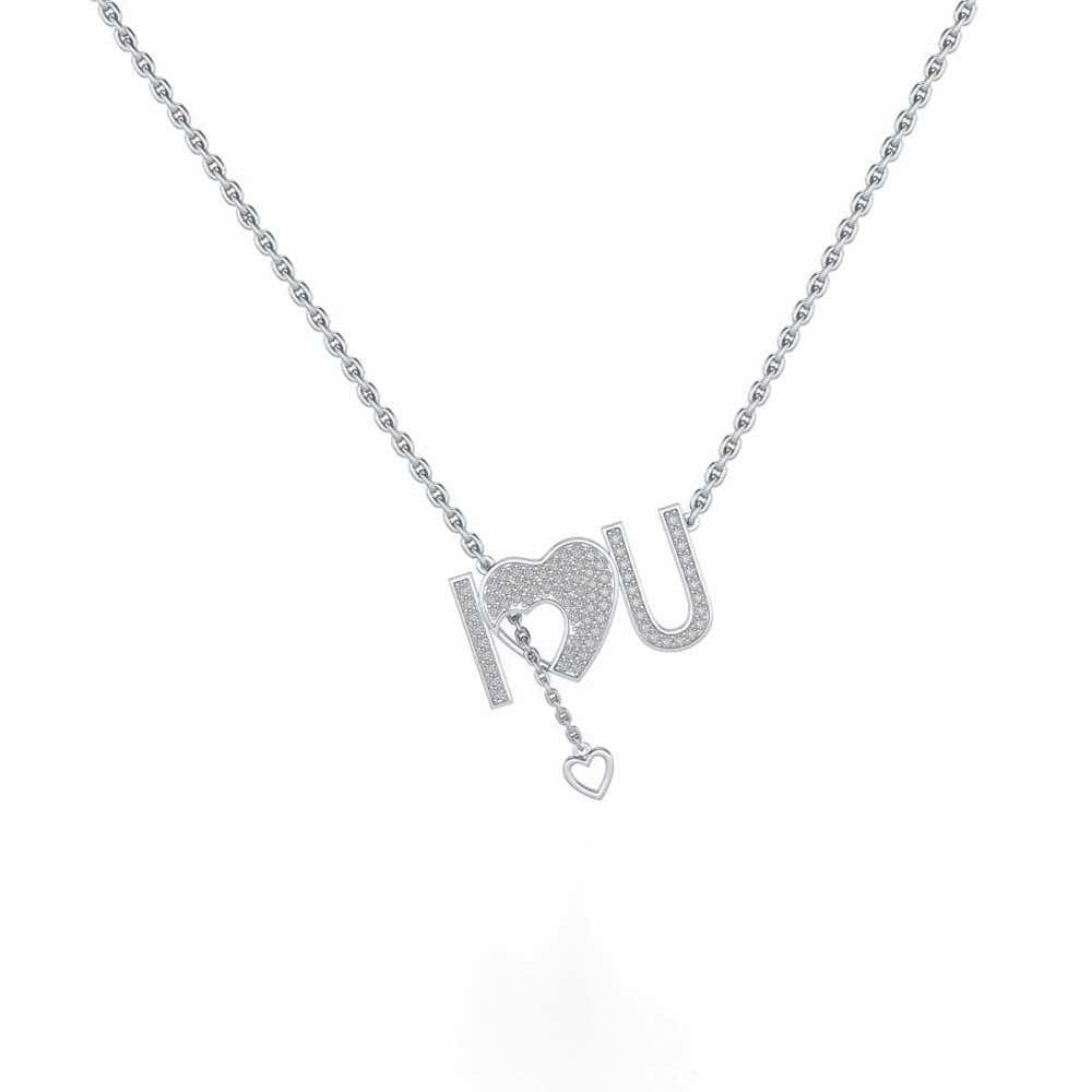 ILU Silver Pendant - White Gold - Image 2