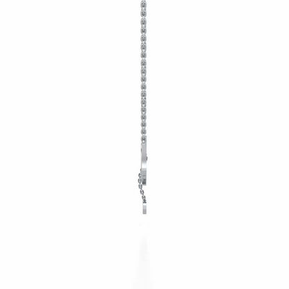 ILU Silver Pendant - White Gold - Image 3