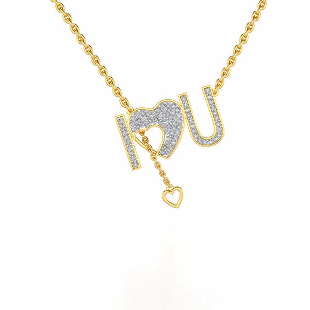 ILU Silver Pendant - Yellow Gold - Image 1