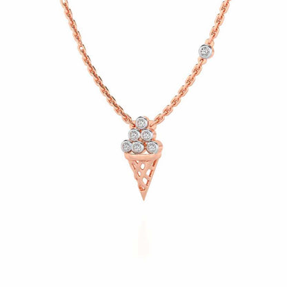 Icecream Silver Pendant - Rose Gold - Image 3