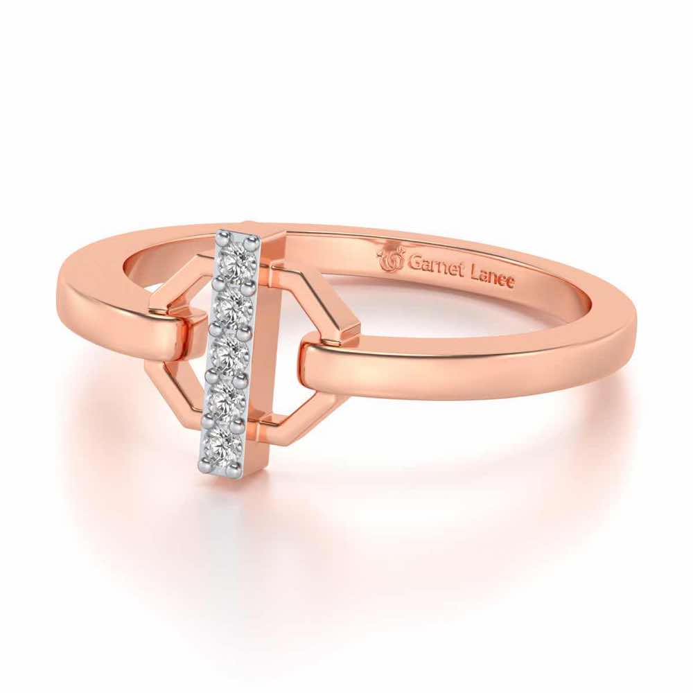 Idris Silver Ring - Rose Gold - Image 2
