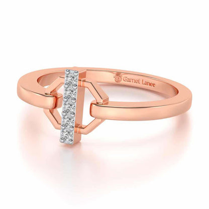Idris Silver Ring - Rose Gold - Image 2