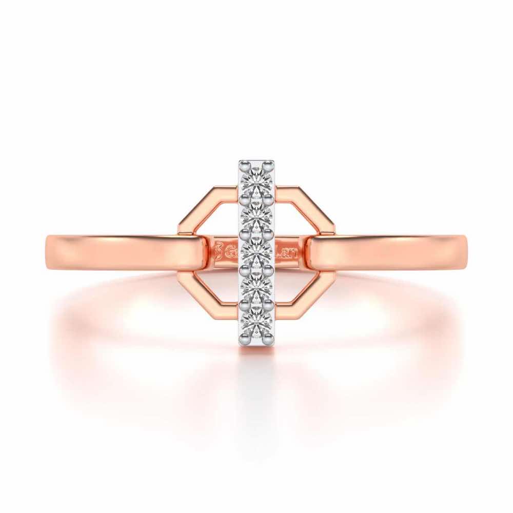 Idris Silver Ring - Rose Gold - Image 4