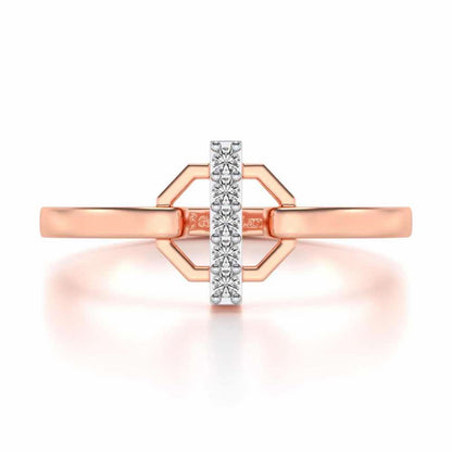 Idris Silver Ring - Rose Gold - Image 4
