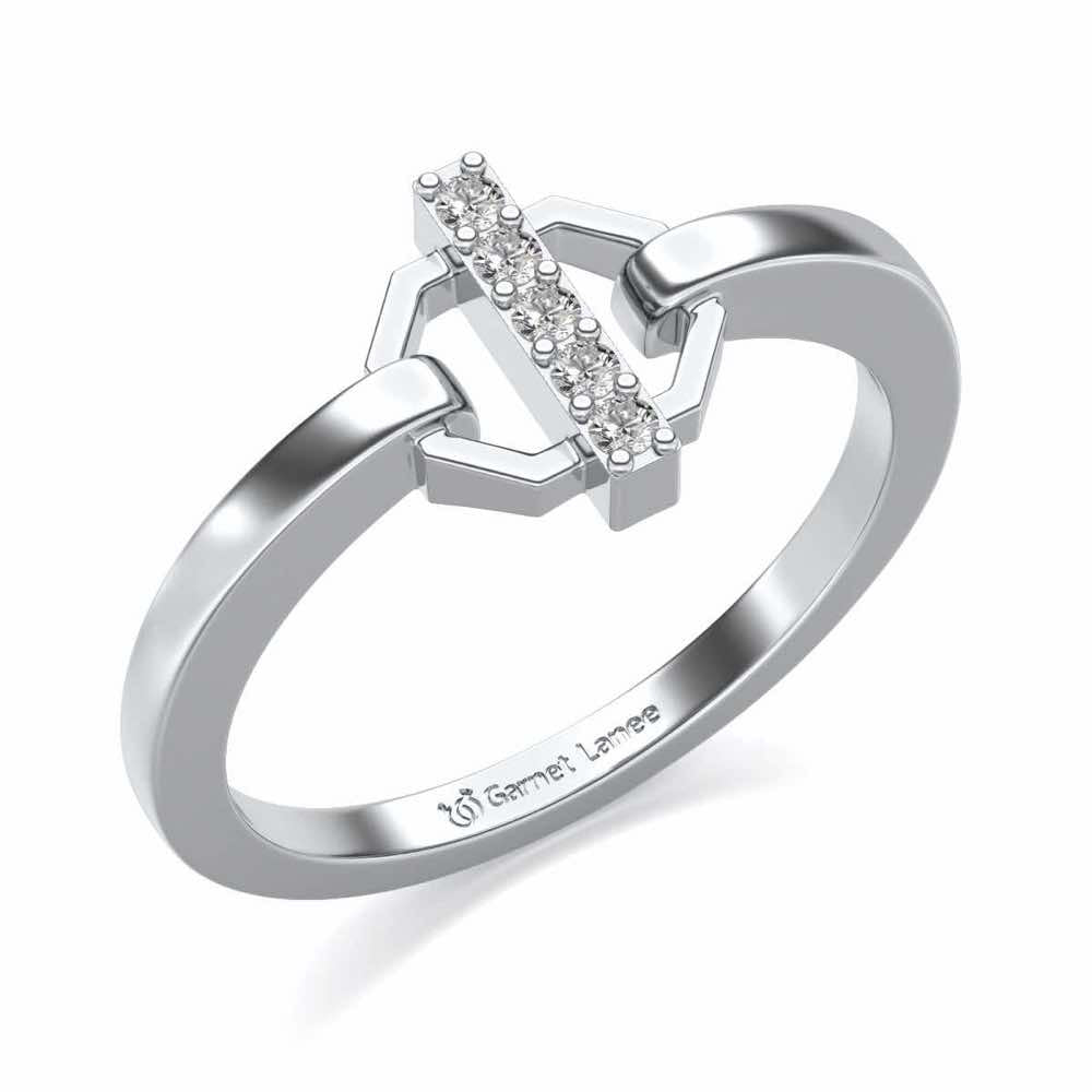 Idris Silver Ring - White Gold - Image 1