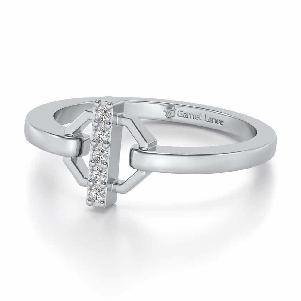 Idris Silver Ring - White Gold - Image 2