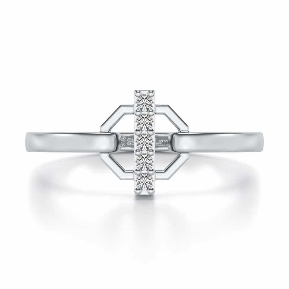 Idris Silver Ring - White Gold - Image 4