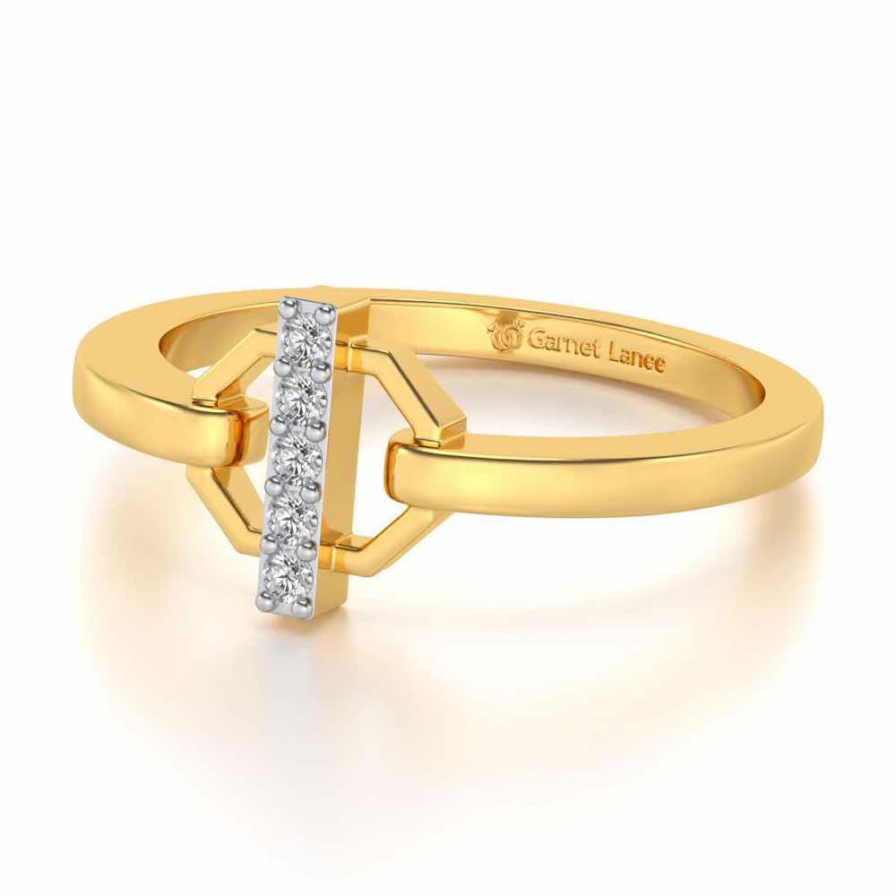 Idris Silver Ring - Yellow Gold - Image 2