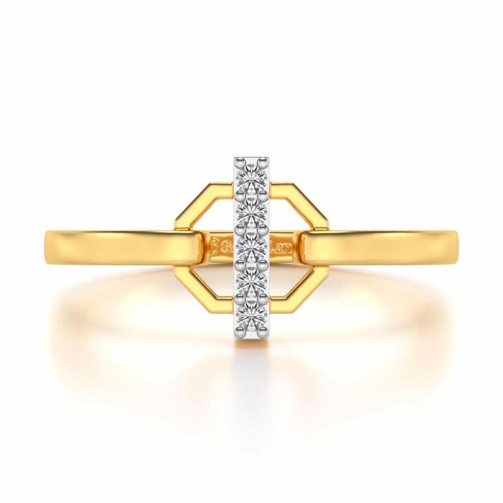 Idris Silver Ring - Yellow Gold - Image 4