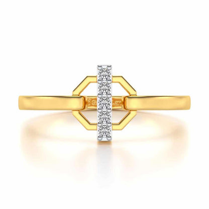 Idris Silver Ring - Yellow Gold - Image 4