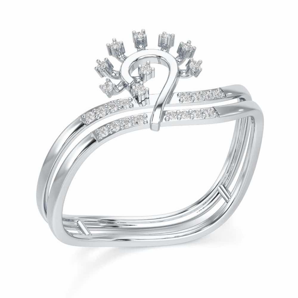 Ignite Glow Silver Ring - White Gold - Image 1