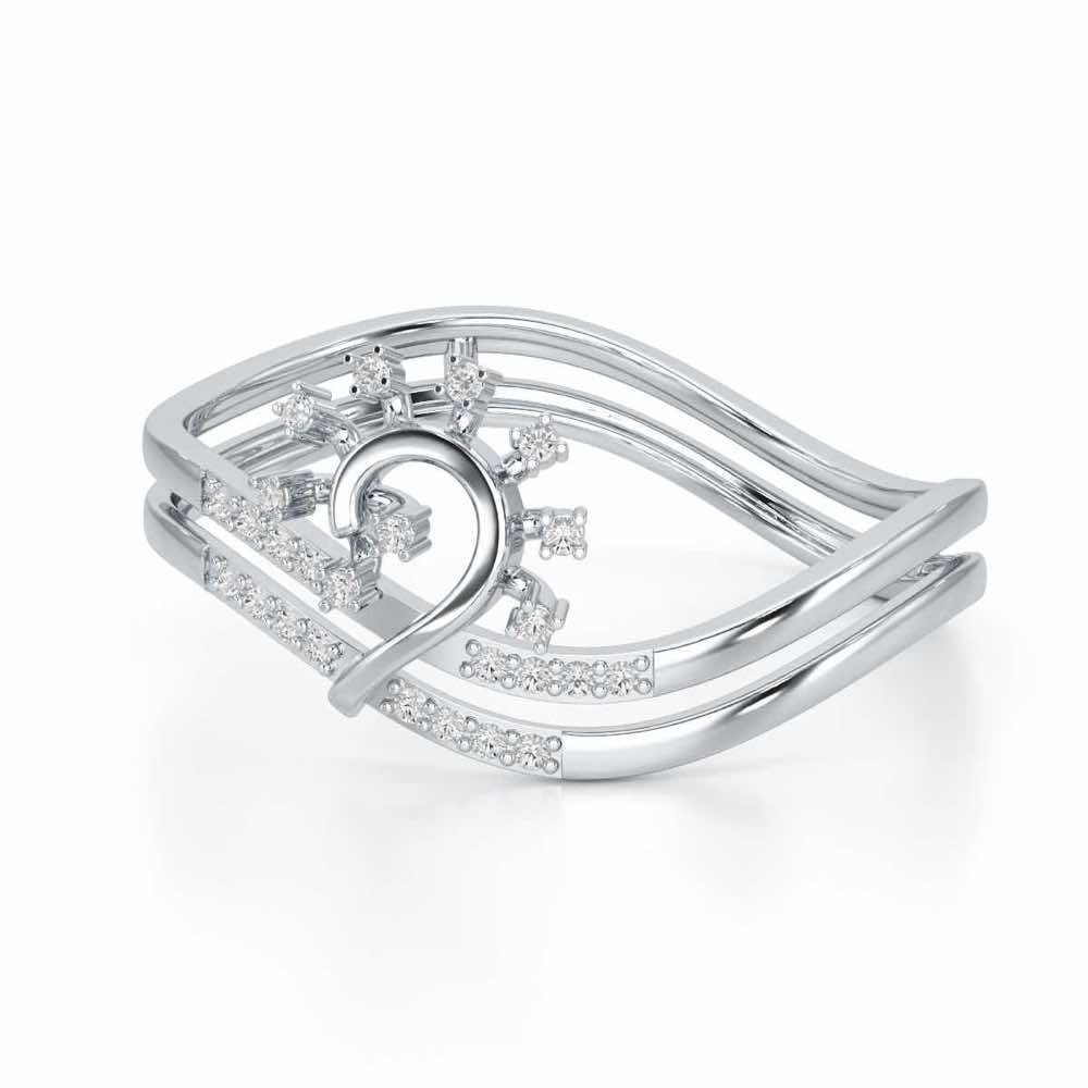 Ignite Glow Silver Ring - White Gold - Image 2