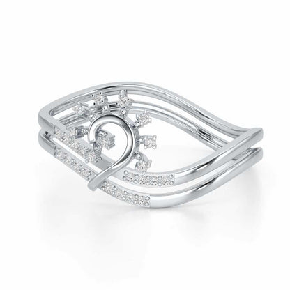 Ignite Glow Silver Ring - White Gold - Image 2