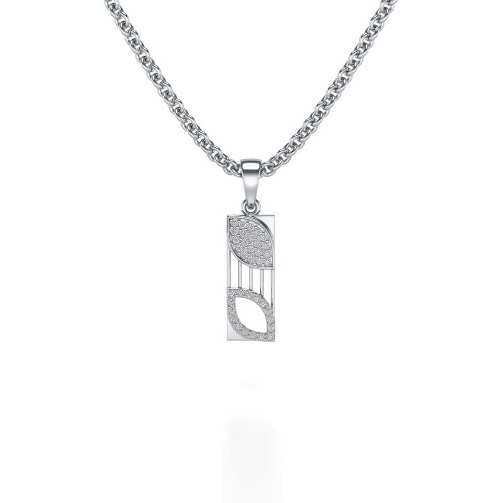 Iha Silver Pendant - White Gold - Image 1