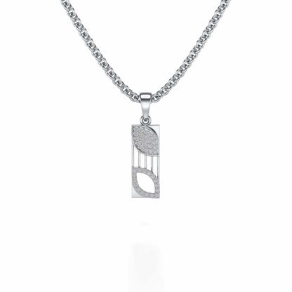 Iha Silver Pendant - White Gold - Image 1
