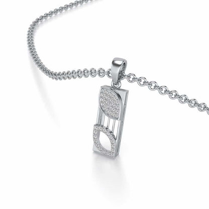 Iha Silver Pendant - White Gold - Image 2