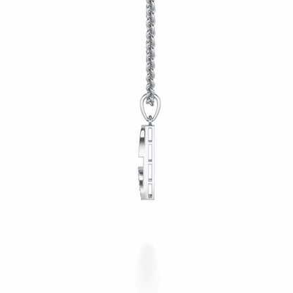 Iha Silver Pendant - White Gold - Image 3
