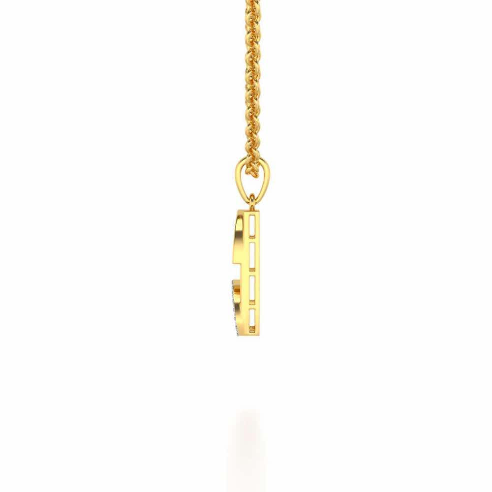 Iha Silver Pendant - Yellow Gold - Image 3
