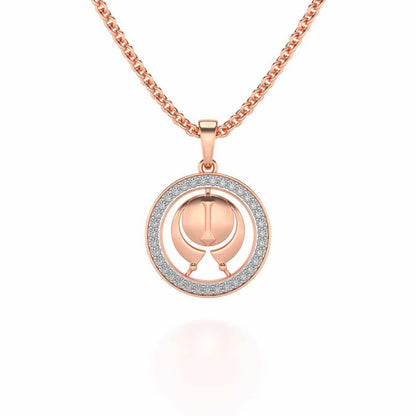 Ik Onkar Silver Pendant - Rose Gold - Image 1