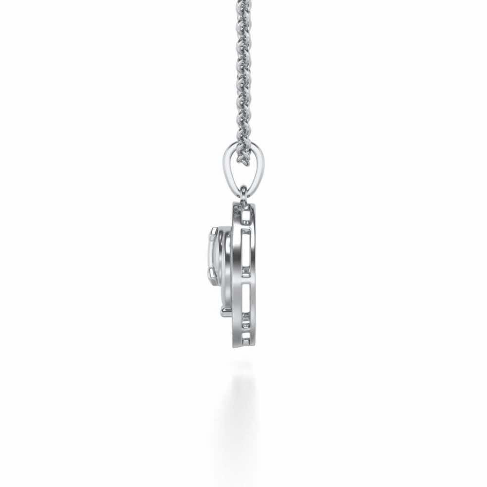 Ik Onkar Silver Pendant - White Gold - Image 3