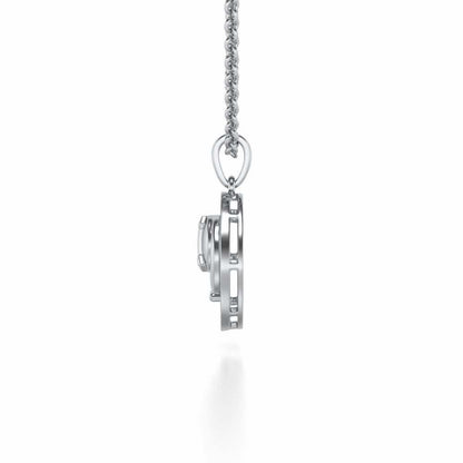 Ik Onkar Silver Pendant - White Gold - Image 3