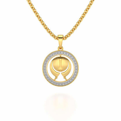 Ik Onkar Silver Pendant - Yellow Gold - Image 1