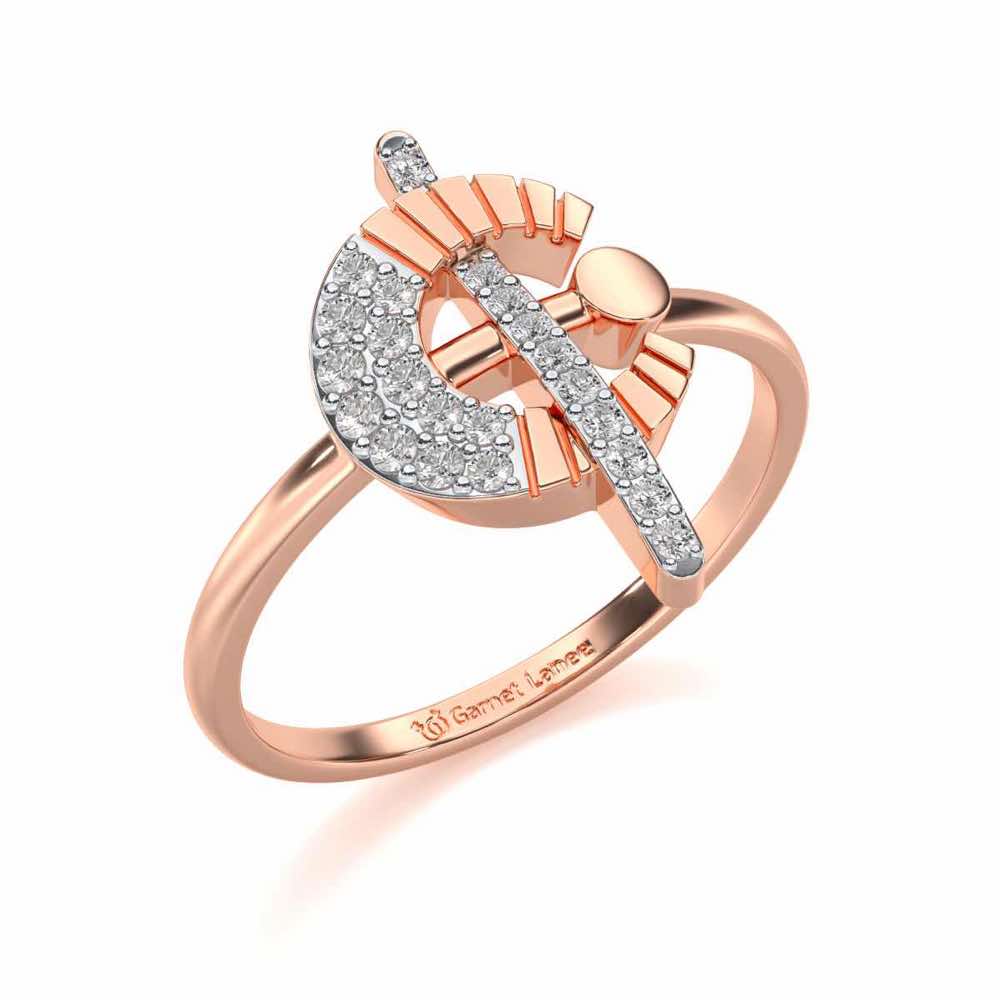 Immaculate C Silver Ring - Rose Gold - Image 1