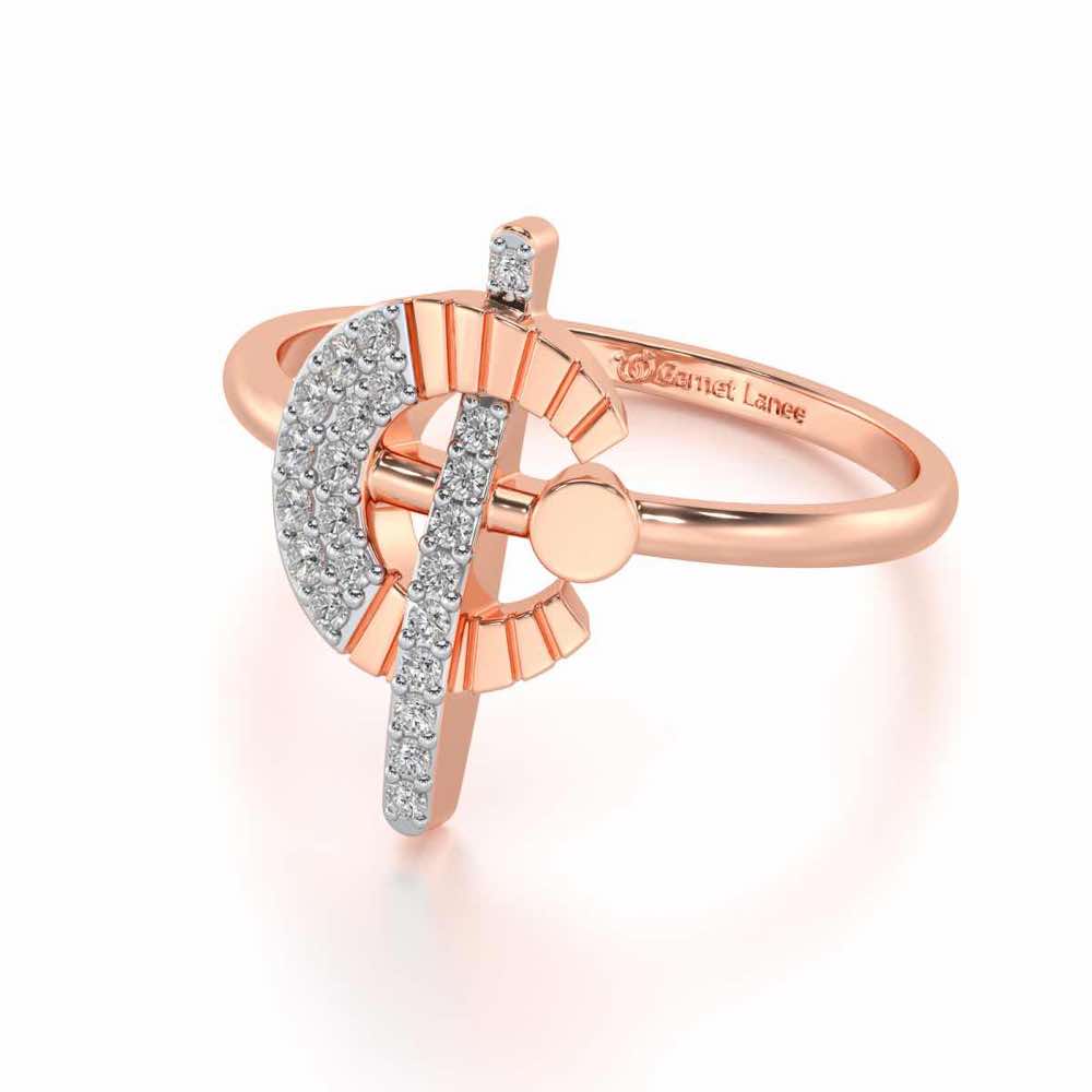 Immaculate C Silver Ring - Rose Gold - Image 2