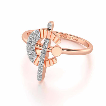 Immaculate C Silver Ring - Rose Gold - Image 2