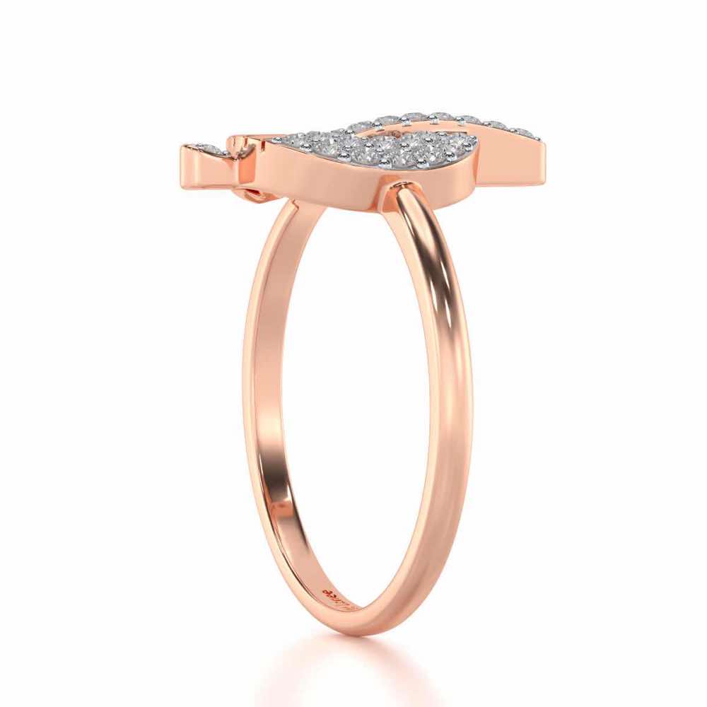 Immaculate C Silver Ring - Rose Gold - Image 3