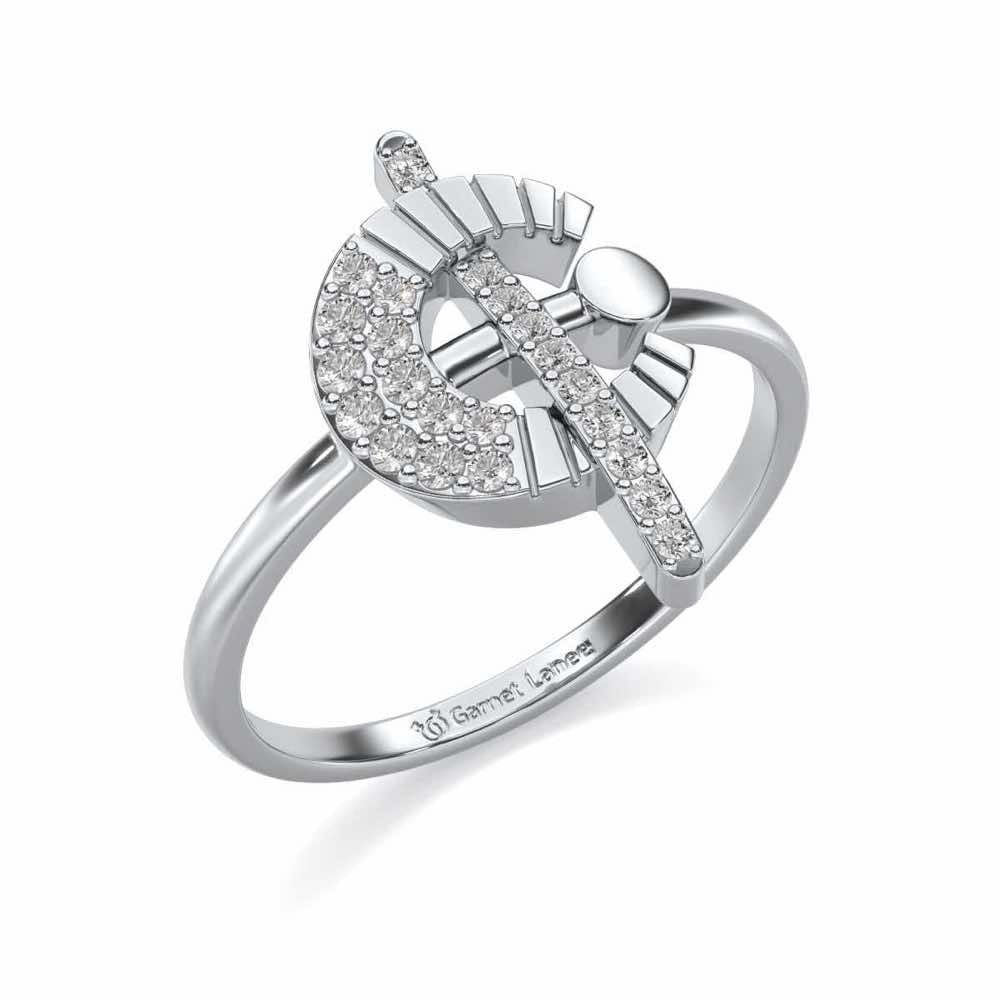 Immaculate C Silver Ring - White Gold - Image 1