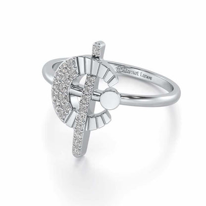 Immaculate C Silver Ring - White Gold - Image 2