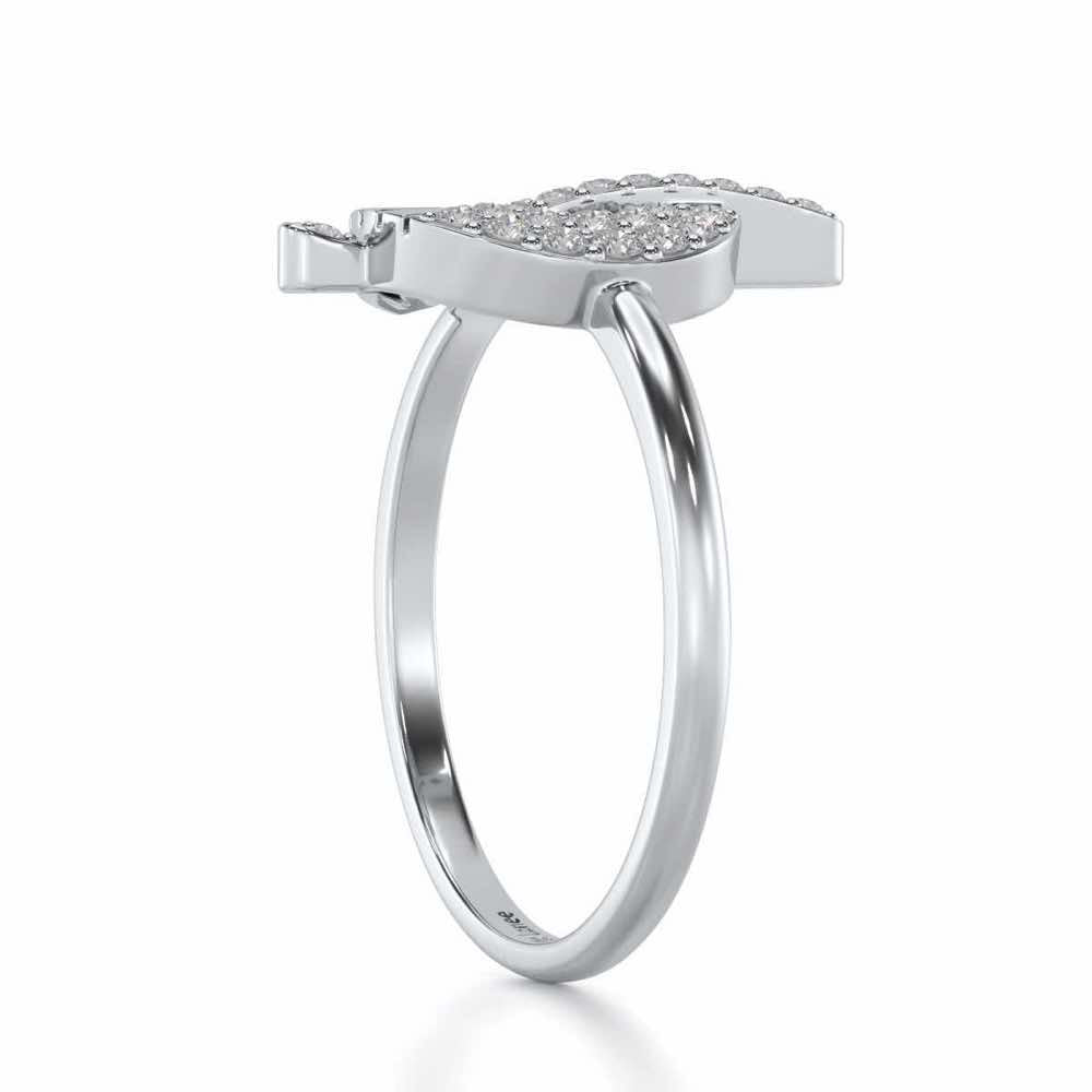 Immaculate C Silver Ring - White Gold - Image 3