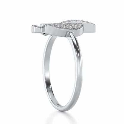 Immaculate C Silver Ring - White Gold - Image 3
