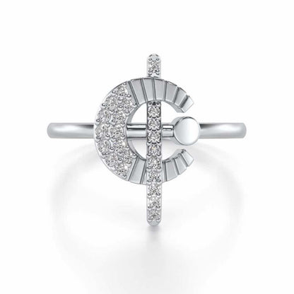 Immaculate C Silver Ring - White Gold - Image 4
