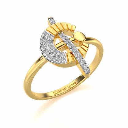 Immaculate C Silver Ring - Yellow Gold - Image 1