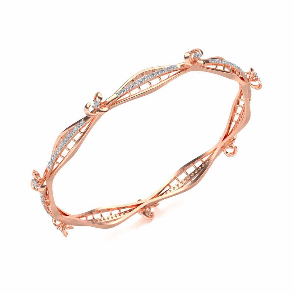 Immaculate Silver Bangles - Rose Gold - Image 1