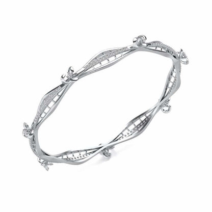 Immaculate Silver Bangles - White Gold - Image 1