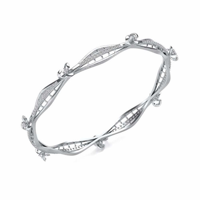 Immaculate Silver Bangles - White Gold - Image 1