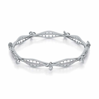 Immaculate Silver Bangles - White Gold - Image 2