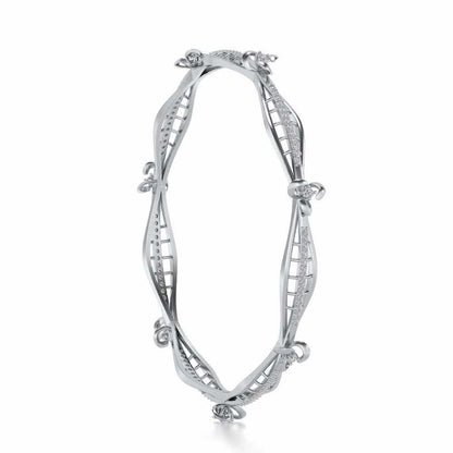 Immaculate Silver Bangles - White Gold - Image 3