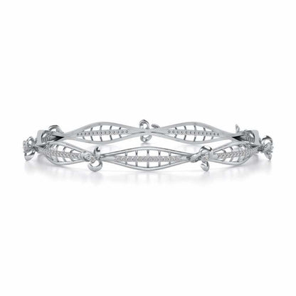 Immaculate Silver Bangles - White Gold - Image 4